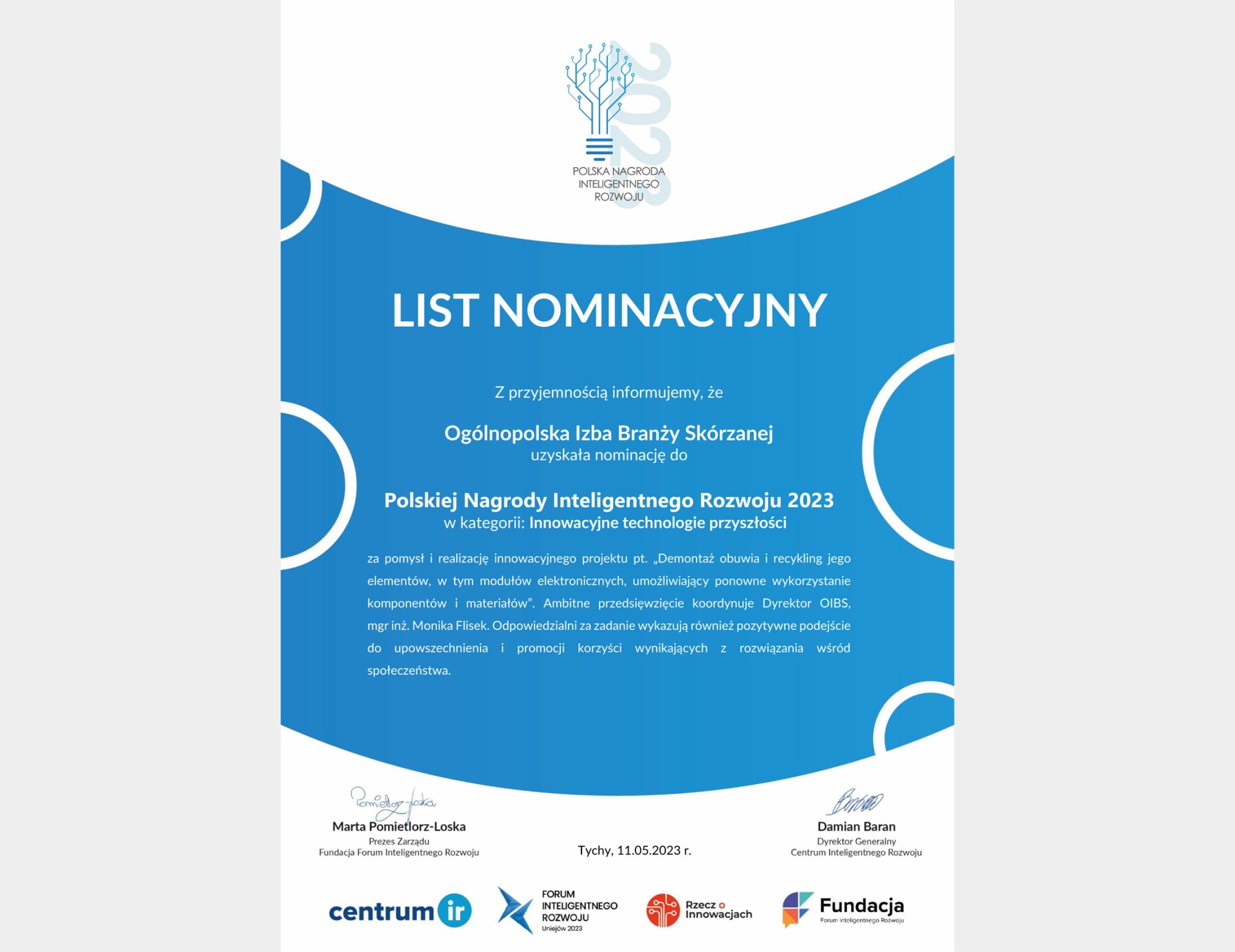 List nominacyjny